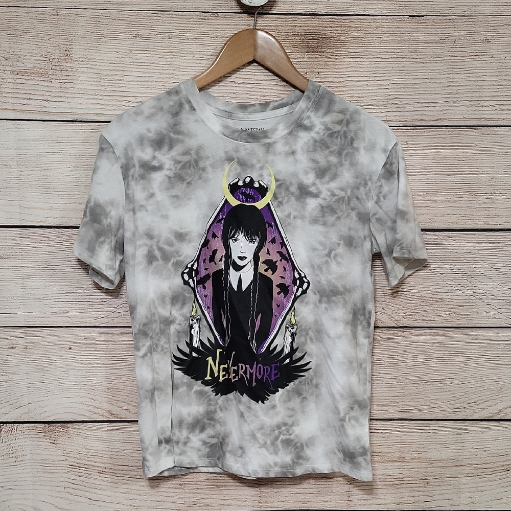 💟 Wednesday Graphic Short Sleeve Tie Dye Tee Large 11/13
